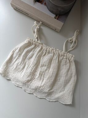 Jamie Kay Muslin Eyelet Tie-Strap Top